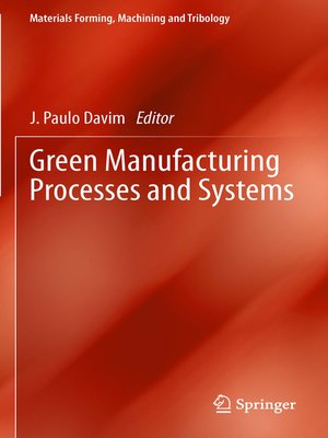 cover image of Green Manufacturing Processes and Systems